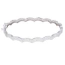 Silver Cubic Zirconia Triple Wave Bangle by Icesia