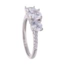 Silver Cubic Zirconia 3 Stone Ring by Icesia