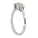 18ct White Gold 0.75ct Brilliant Cut Diamond Trilogy Ring