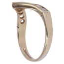 9ct Yellow Gold Cubic Zirconia Wishbone Ring