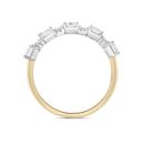 Silver 18ct Yellow Gold Plated 1.35ct Mixed Shape Lab Grown Diamond Eternity Ring