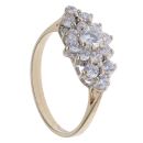 9ct Yellow Gold Cubic Zirconia Cluster Ring