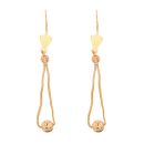 18ct Yellow Gold Snake Bead Drop Earrings