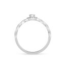 9ct White Gold 0.35ct Marquise Cut Lab Grown Diamond Halo Twist Ring