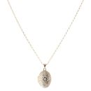 9ct Yellow Gold Floral Locket and Chain 20"