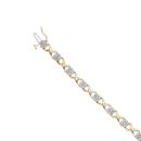 9ct Yellow Gold 1.00ct Brilliant Cut Diamond Daisy Bracelet 7"