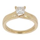 18ct Yellow Gold 0.50ct Princess Cut Diamond Solitaire Ring