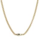 14ct Yellow Gold Monaco Rondo Plain Lock Chain 18"