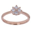 18ct Rose Gold 0.30ct Brilliant Cut Diamond Cluster Ring