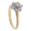 18ct Yellow Gold 0.50ct Diamond Cluster Ring