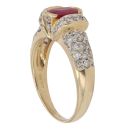 18ct Yellow Gold 0.65ct Diamond And Ruby Ring
