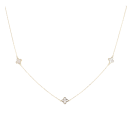 9ct Yellow Gold Mother Of Pearl Petal Necklace 16"