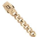 14ct Yellow Gold Monaco Classic Alternate Flex Lock Curb Bracelet 8"