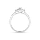 9ct White Gold 0.50ct Oval Double Halo Lab Grown Diamond Dress Ring