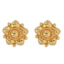22ct Yellow Gold Floral Stud Earrings