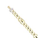 14ct Yellow Gold Monaco Luxe Pave Lock Bracelet 7.5"