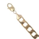 9ct Yellow Gold Plain Curb Bracelet 8.5"