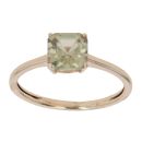9ct Yellow Gold Prasiolite Single Stone Ring