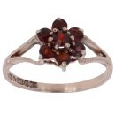 9ct Yellow Gold Garnet Cluster Ring