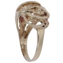 9ct Yellow Gold Domed Openwork Fancy Ring