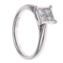 18ct White Gold 0.50ct Princess Cut Diamond Cluster Ring