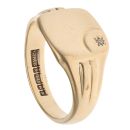 9ct Yellow Gold 0.01ct Diamond Signet Ring