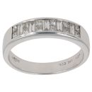 18ct White Gold 0.40ct Princess And Baguette Cut Diamond Fancy Ring
