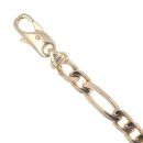 9ct Yellow Gold Figaro Bracelet 8"