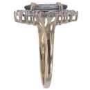 9ct Yellow Gold 0.04ct Diamond And Mystic Topaz Cluster Ring