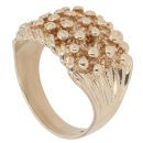 9ct Yellow Gold Four Row Keeper Ring