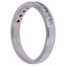 Palladium 0.25ct Baguette And Brilliant Cut Diamond Half Eternity Ring