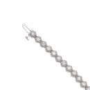 9ct White Gold 2.20ct Brilliant Cut Diamond Tennis Bracelet 7"