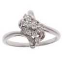9ct White Gold 0.28ct Brilliant Cut Diamond Cluster Ring