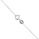 9ct White Gold Cubic Zirconia Pendant and Chain 18"