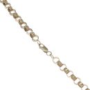 9ct Yellow Gold Patterned and Plain Belcher Chain 24"