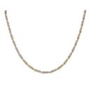 14ct Yellow And White Gold Tube Link Chain 24"
