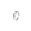Sterling Silver Double Bridal Band Cubic Zirconia Ring