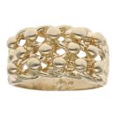 9ct Yellow Gold Three Row Keeper Ring