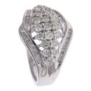 14ct White Gold 0.85ct Brilliant Cut Diamond Cluster Ring