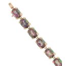9ct Yellow Gold Mystic Topaz Bracelet 7.5"