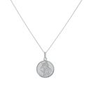 Silver St Christopher Pendant and Chain 18" By Icesia