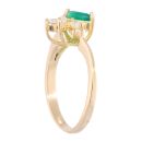 18ct Yellow Gold Chalcedony And Cubic Zirconia Fancy Ring