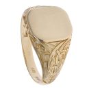 14ct Yellow Gold Square Polished Signet Ring