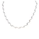 9ct White Gold Fancy Wave Collarette 18"