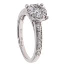 18ct White Gold 0.50ct Brilliant Cut Diamond Cluster Ring