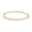 9ct Yellow Gold Cubic Zirconia Patterned Bangle