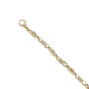 14ct Yellow Gold Cubic Zirconia Stone Set Bracelet 8"