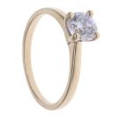 9ct Yellow Gold Cubic Zirconia Single Stone Ring