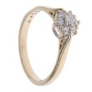 9ct Yellow Gold 0.25ct Brilliant Cut Diamond Cluster Ring