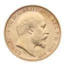 1908 Edward VII Large Head Australia Half Sovereign Coin